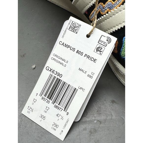 Adidas Kris Andrew Small X Campus 80s 'Pride' GX6390 Size 12.5 LGBTQ Equality - Picture 7 of 13